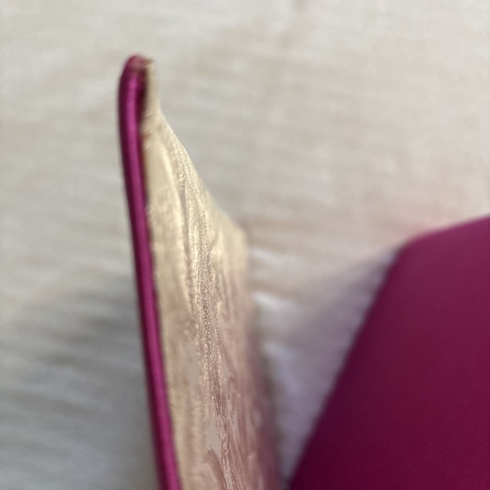 PHILIP TREACY LONDON ELEGANT CLASSIC LARGE PINK FLAP SILK CLUTCH BAG Formal - Picture 15 of 16